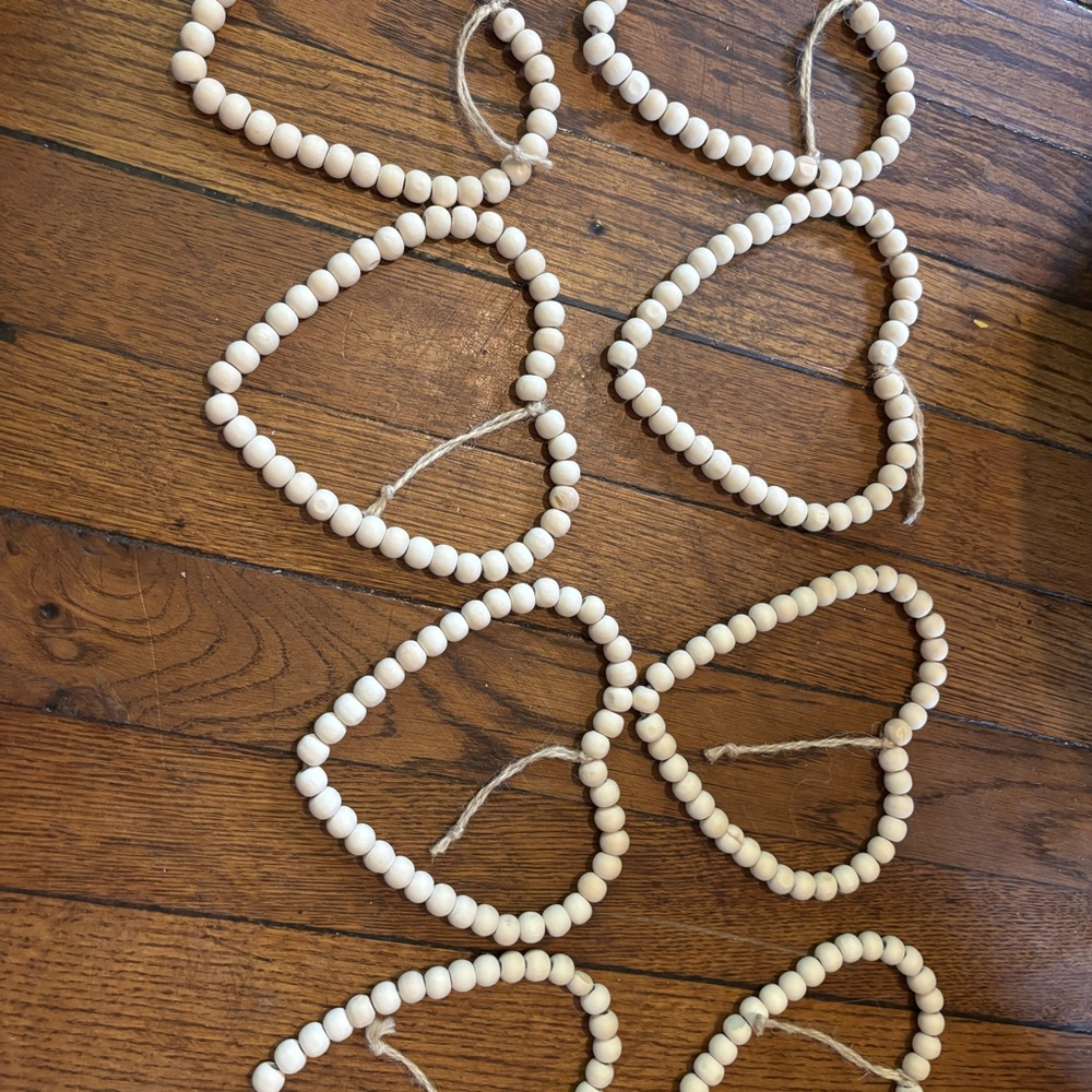 Wooden Bead Heart decor